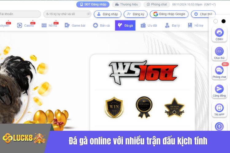 Đá gà online với nhiều trận đấu kịch tính