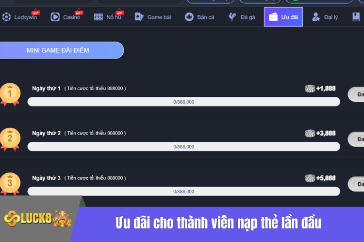 Ưu đãi cho thành viên nạp thẻ lần đầu